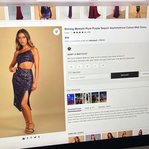 Lulus Dresses & Skirts - Shining moment plum purple sequin asymmetrical cutout midi dress